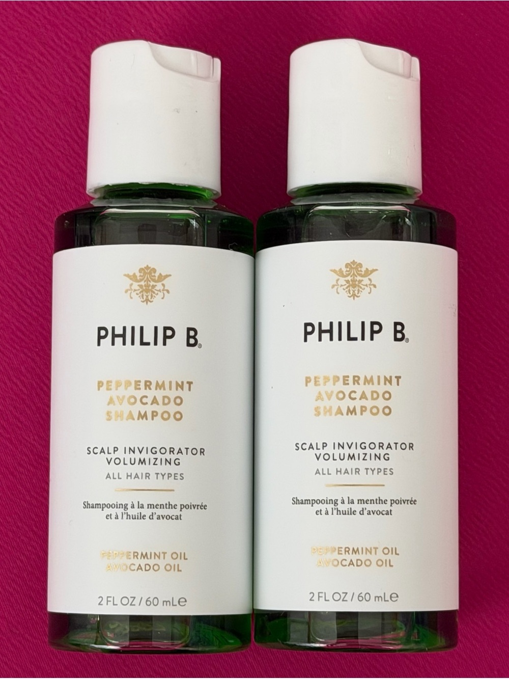Philip B. Peppermint & Avocado Oil Scalp Invigorator Volumizing Shampoo x2  60ml
